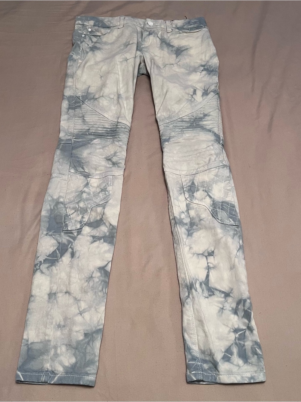 Insight Low-Rise Skinny Stretch Tie-Dye Light Blue & White Women's Jeans
